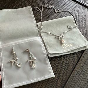 Vintage Dior earrings and (17-14 inch adjustable) necklace.